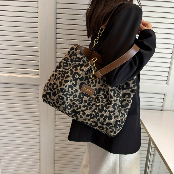 Lisanne | LUXURIÖSE UMHÄNGETASCHE MIT LEOPARDENMUSTER